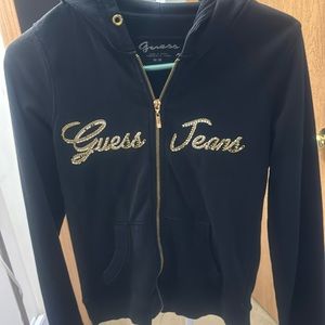Women guess zip up sweatshirt size M